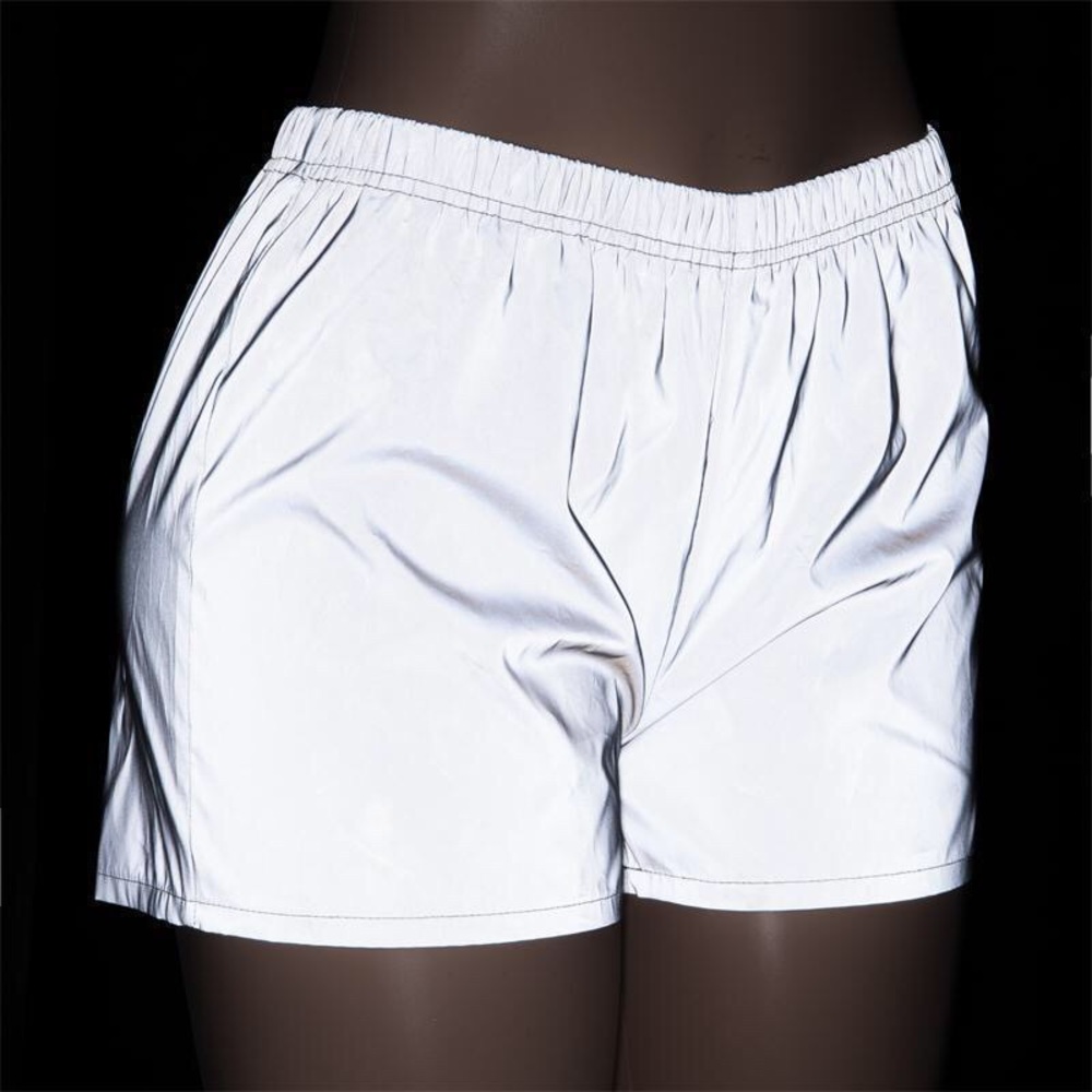 Light Reflective Shorts Women’s Mid Elastic Waist